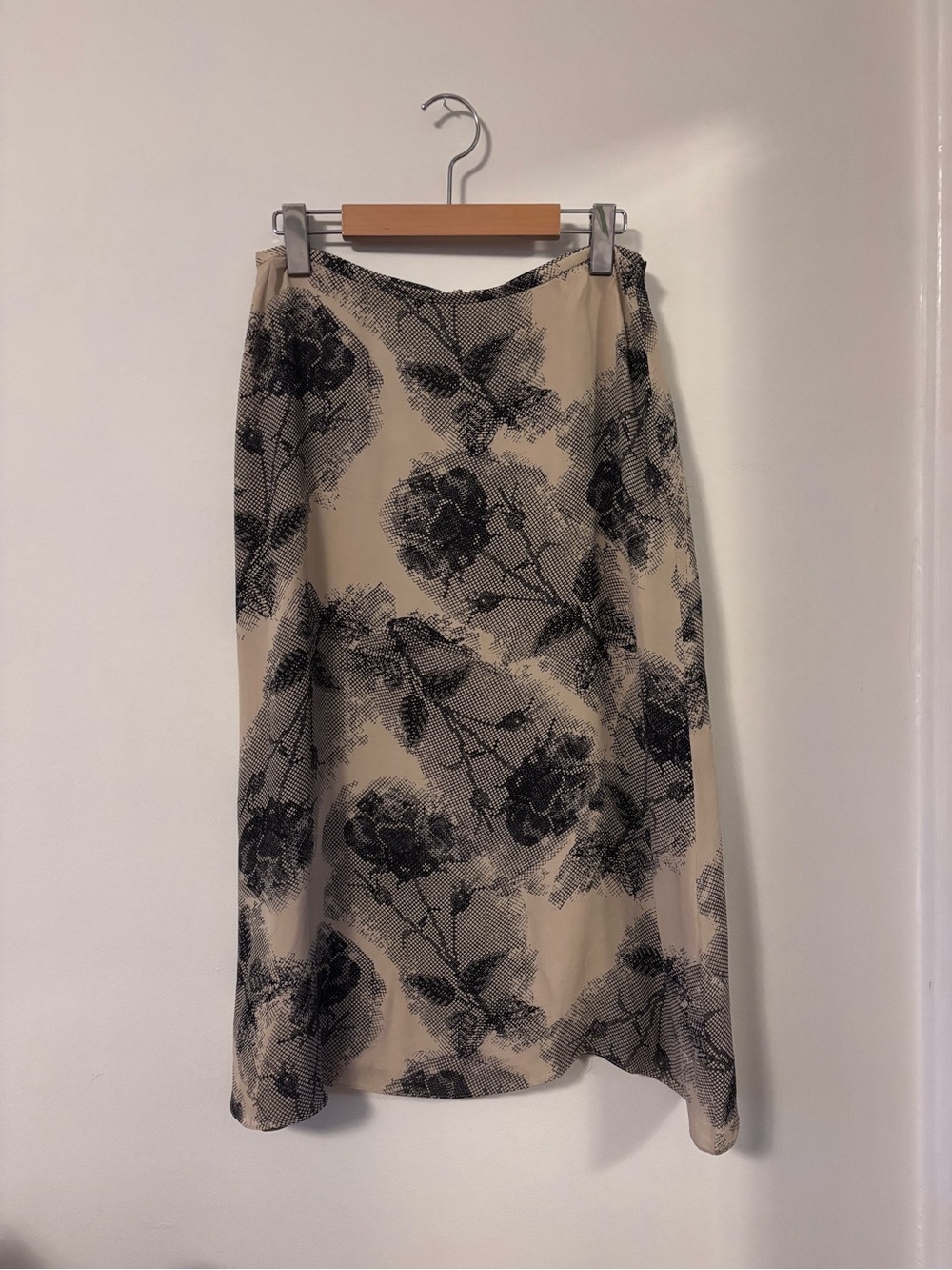 Vintage Rena Rowan Midi Skirt with Floral Print